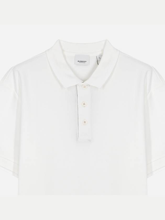 Monogram Motif Polo Shirt White - BURBERRY - BALAAN 3