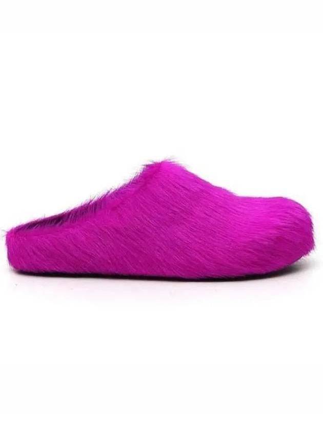 Women's Fussbet Calf Fur Mule Fuchsia Pink - MARNI - BALAAN 1