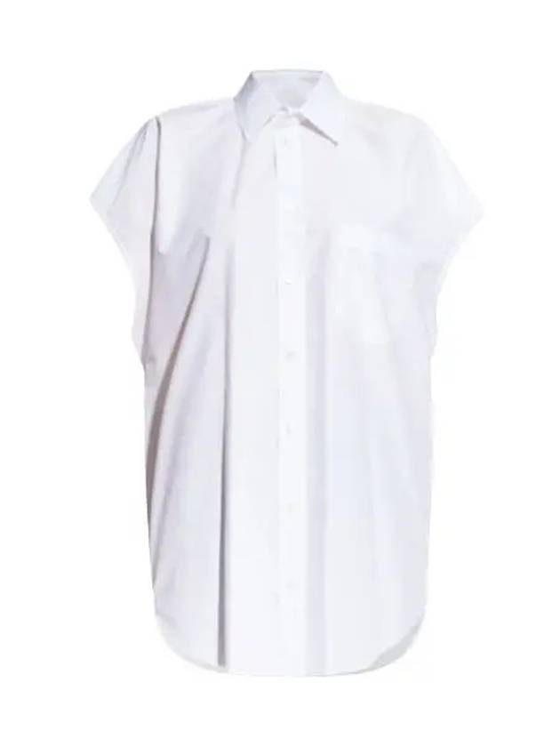 Women's Sleeveless Button-Up Shirt White - BALENCIAGA - BALAAN 2