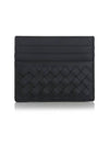 Men's Intrecciato Card Wallet Black - BOTTEGA VENETA - BALAAN 3