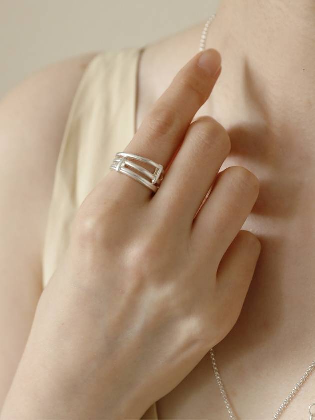 Matte Silver Line Ring Silver - SOSOO - BALAAN 4