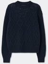 Mohair Fisherman Sweater Navy - KINETO - BALAAN 3