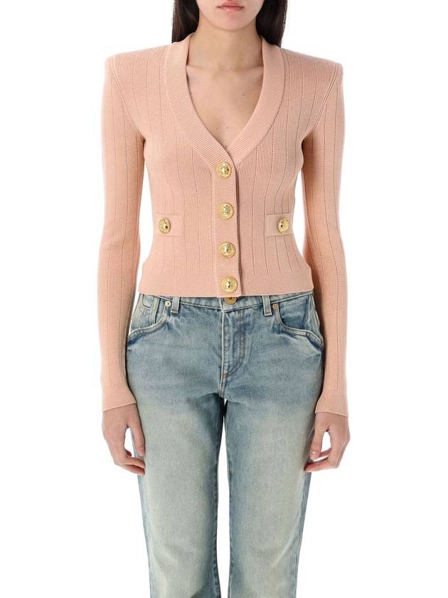 Gold buttons knit cardigan - BALMAIN - BALAAN 1