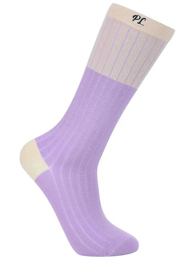 Color combination ribbed socksMX3AK011 - P_LABEL - BALAAN 6