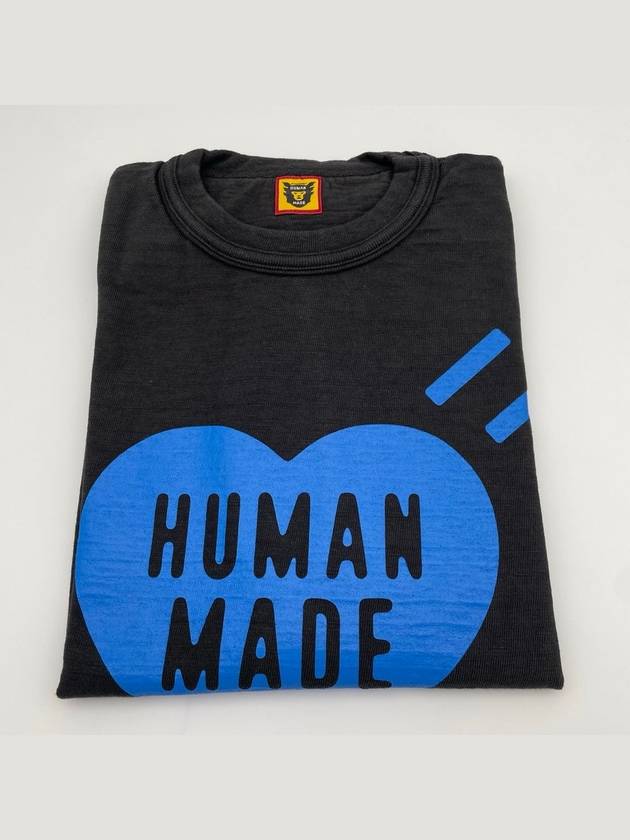 Heart T Shirt Blue White Black Offline Store HM26TE019 - HUMAN MADE - BALAAN 6