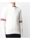 Men's Milan Stitch Armband Crew Neck Knit Top White - THOM BROWNE - BALAAN 2