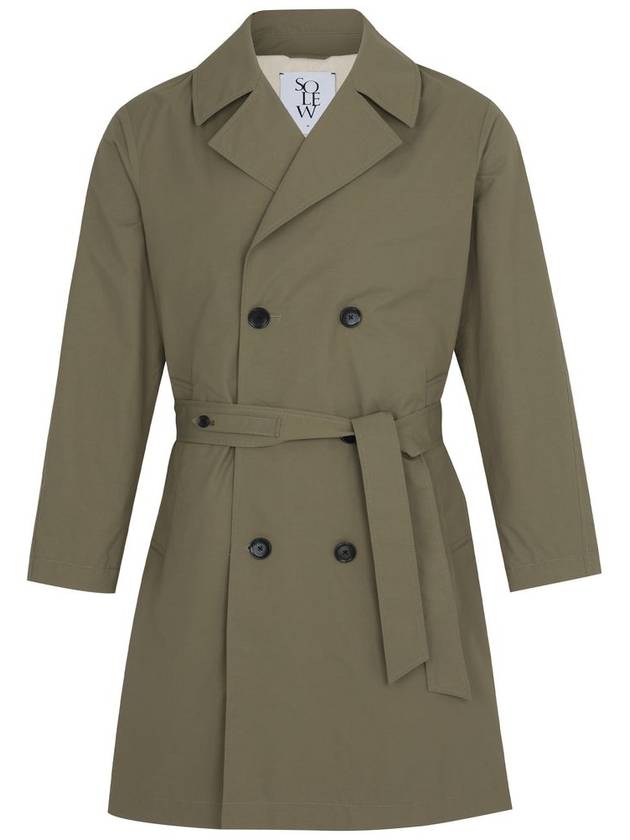 Men's Double Trench Coat Khaki SW21PCO02KK - SOLEW - BALAAN 2