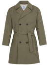 Men's Double Trench Coat Khaki SW21PCO02KK - SOLEW - BALAAN 1