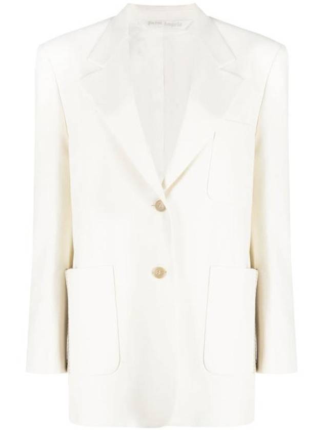 Women's Tape Knit Jacket Butter Offwhite - PALM ANGELS - BALAAN 1