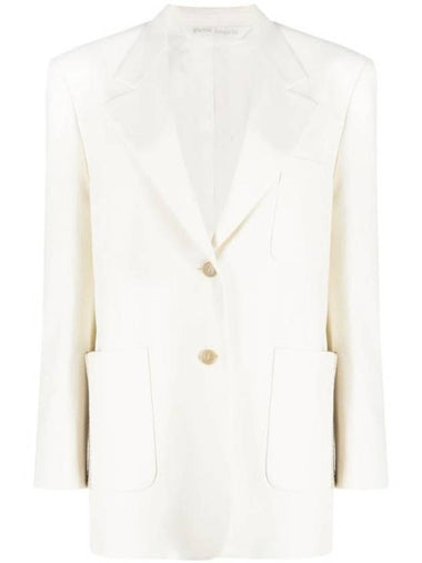 Women's Tape Knit Jacket Butter Offwhite - PALM ANGELS - BALAAN 1