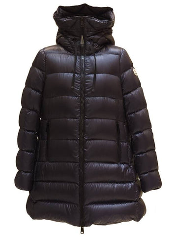 Women s SUYEN hood long padded navy - MONCLER - BALAAN 1