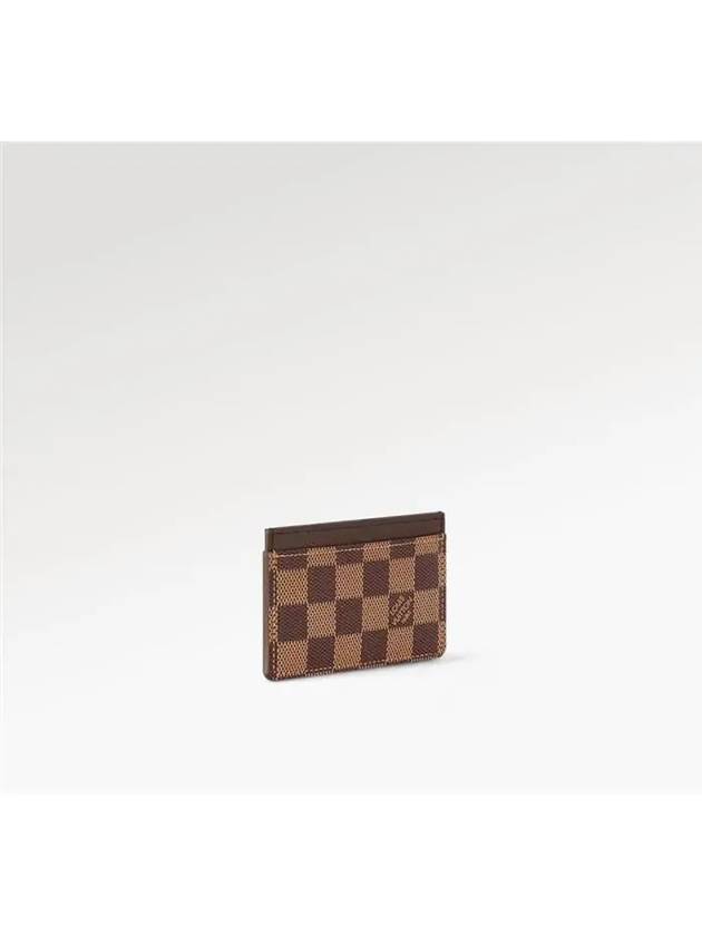 Damier Eben Single Card Wallet Brown - LOUIS VUITTON - BALAAN 4