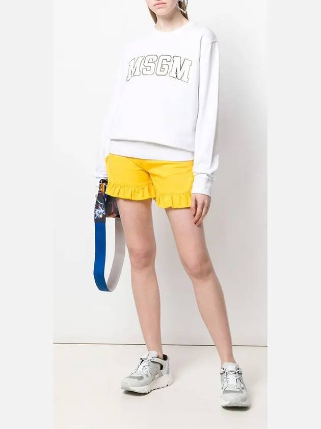 Logo Print Cotton Sweatshirt White - MSGM - BALAAN 3