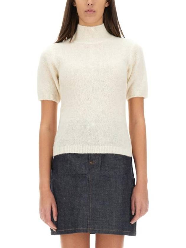 Edie Short Sleeve Turtleneck Off White - A.P.C. - BALAAN 1