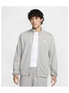 Club Knit Jacket M Dark Gray Heather Light Smoke White FQ3427 063 - NIKE - BALAAN 2