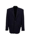 Regular Tailored Jacket Navy - BALENCIAGA - BALAAN 2