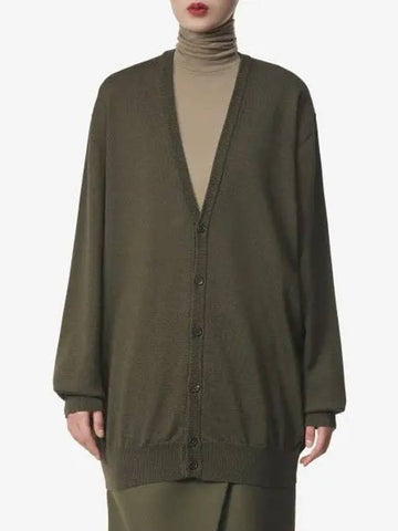 Merino Cardigan Military W4038PCMILTR - WARDROBE.NYC - BALAAN 1