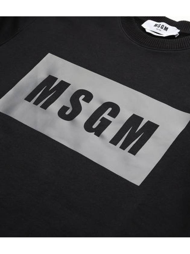 Box Logo Cotton Sweatshirt Black - MSGM - BALAAN 4