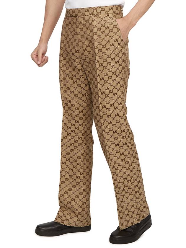 GG Supreme Linen Straight Pants Beige - GUCCI - BALAAN 6