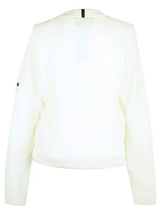 Shadow Project Wappen Patch Knit Top White - STONE ISLAND - BALAAN 4