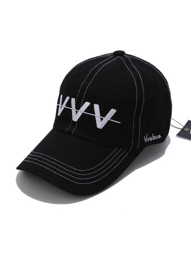 FV Stitch Soft Fit Ball Cap Black - VVELOCE - BALAAN 1