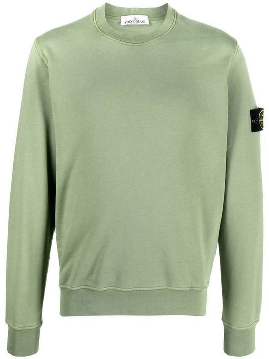 Wappen Patch Crew Neck Sweatshirt Light Green - STONE ISLAND - BALAAN 1