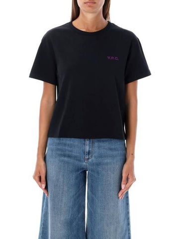 Boxy Micro Logo Short Sleeve T-Shirt Black - A.P.C. - BALAAN 1