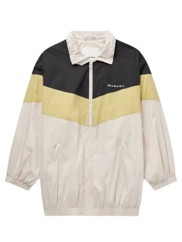 Brad Embroidered Logo Oversized Track Jacket White - ISABEL MARANT - BALAAN 2