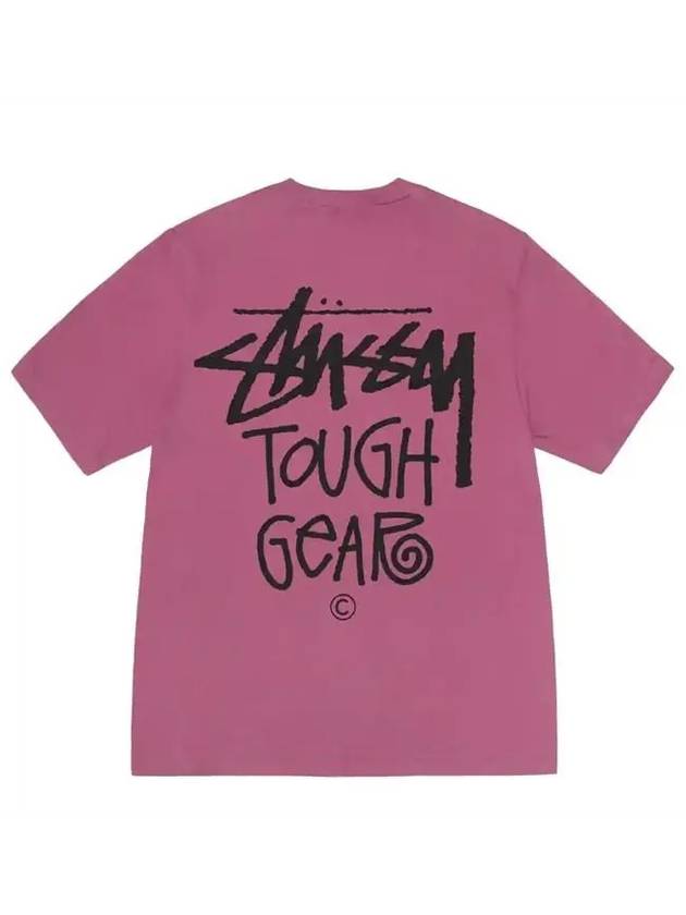 Tough Gear Short Sleeve T-Shirt Berry - STUSSY - BALAAN 4