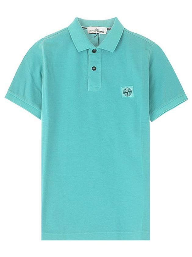 Men's Wappen Logo Patch Polo Shirt Sky Blue - STONE ISLAND - BALAAN 2