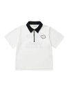 Hello LaLa Zip-Up Polo Shirt Black White - LALA SMILE - BALAAN 8