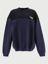 ColORBlock Crew Neck Sweatshirt Black Blue - VETEMENTS - BALAAN 4