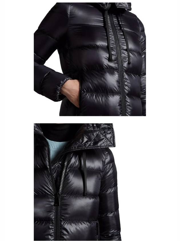 1B20000 53052 999 SUYEN Logo Patch Hooded Long Padded Black Women s Jacket TJ - MONCLER - BALAAN 5