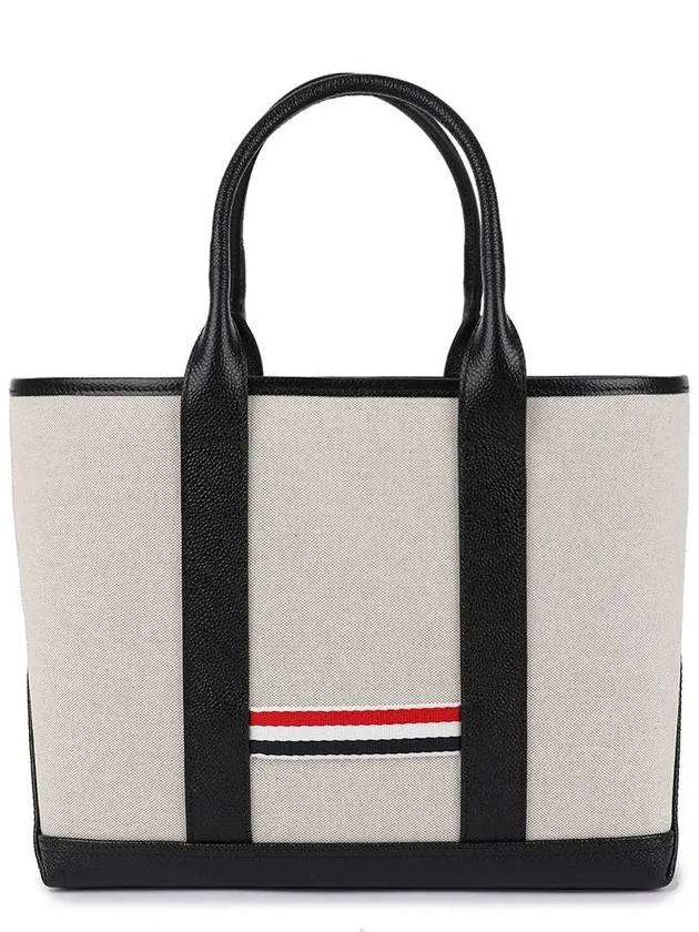 RWB Striped Tote Bag Black Beige - THOM BROWNE - BALAAN 4