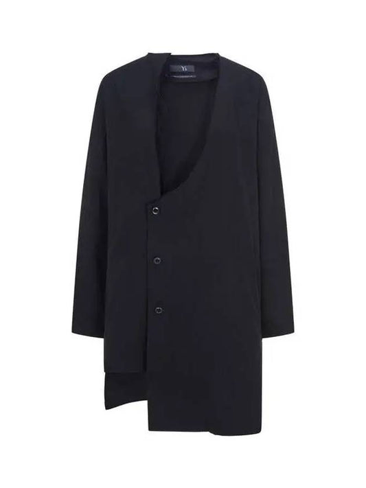 Y's cutout unbuttoned jacket black - YOHJI YAMAMOTO - BALAAN 1