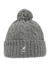 K4460SM GRAY Cable Knit Pom Beanie Hat - KANGOL - BALAAN 4