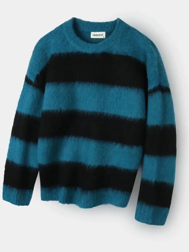 Wool brush striped knit black - INDUST - BALAAN 9