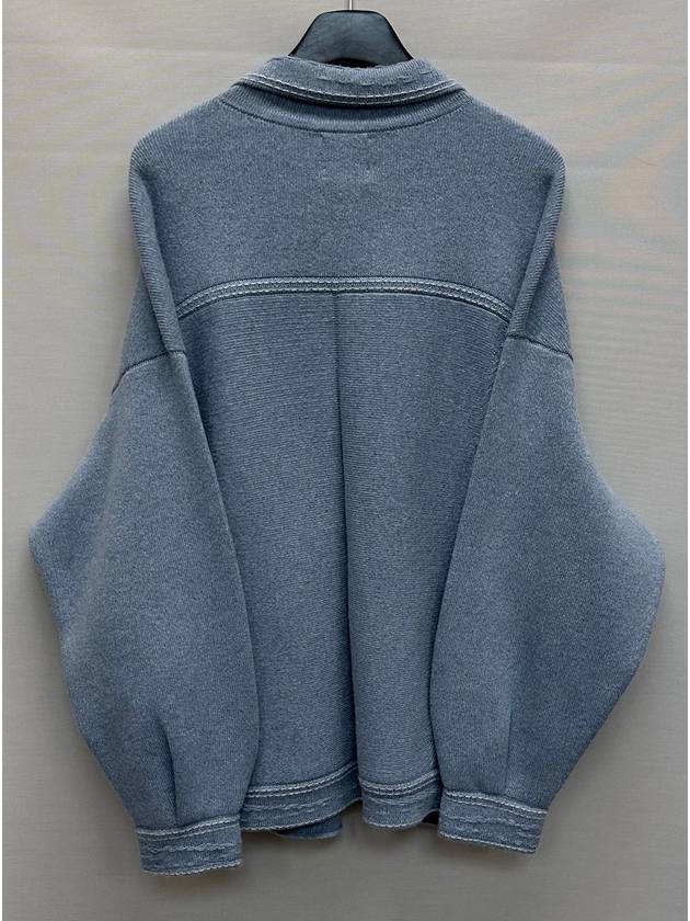 Denim oversized cashmere cotton jacket - BARRIE - BALAAN 4