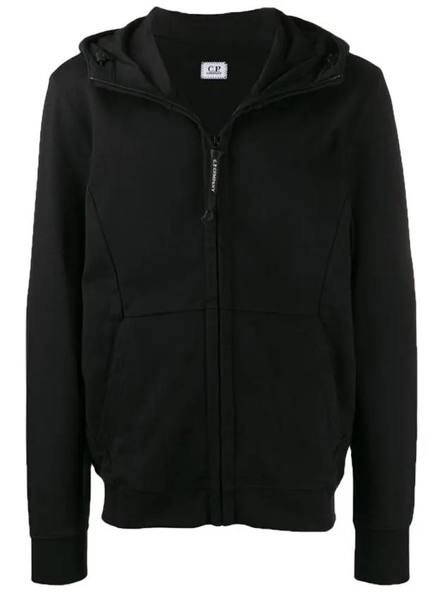 Diagonal Fleece Hooded Zip-Up Black - CP COMPANY - BALAAN 2