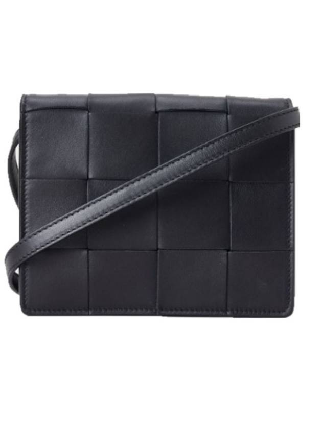 Intrecciato Small Cassette Cross Bag Black - BOTTEGA VENETA - BALAAN 1