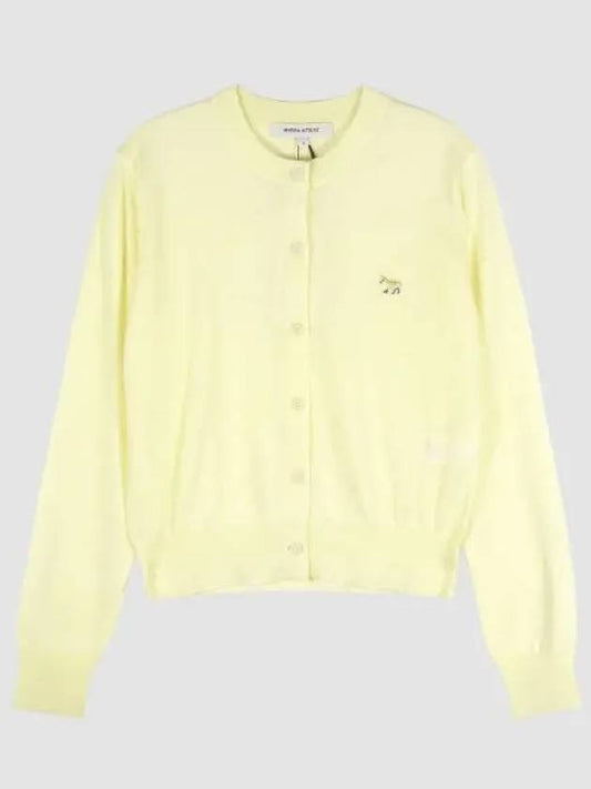 Baby Fox Patch Regular Cardigan Lemonade - MAISON KITSUNE - BALAAN 2