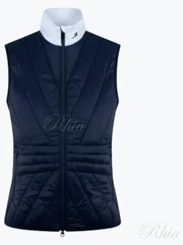 Women's Holma Quilt Hybrid Vest Navy - J.LINDEBERG - BALAAN 2