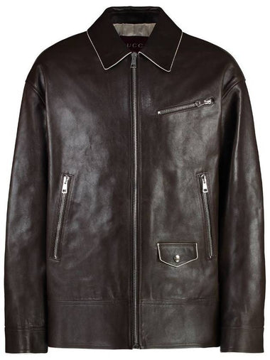 Gucci Calf Leather Jacket - GUCCI - BALAAN 1