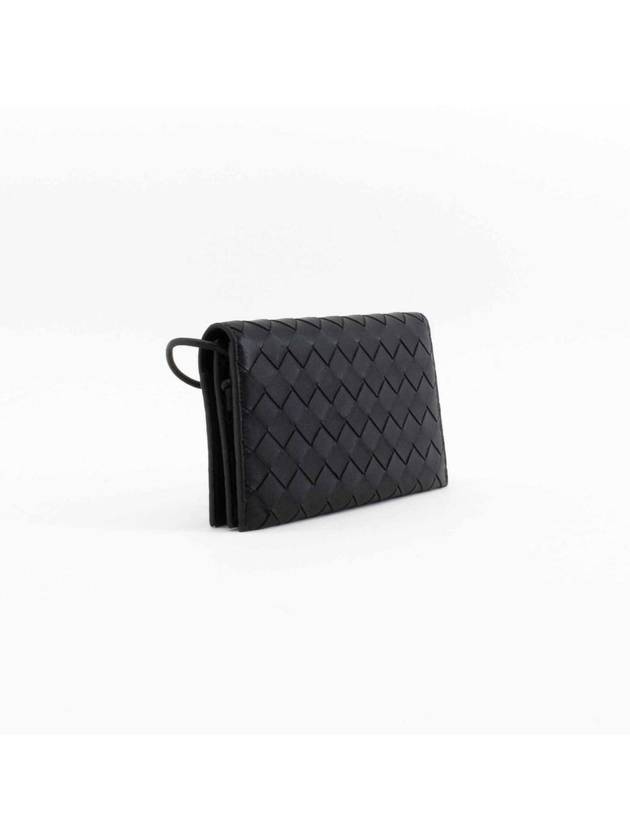 Intrecciato Strap Long Wallet Black - BOTTEGA VENETA - BALAAN 3