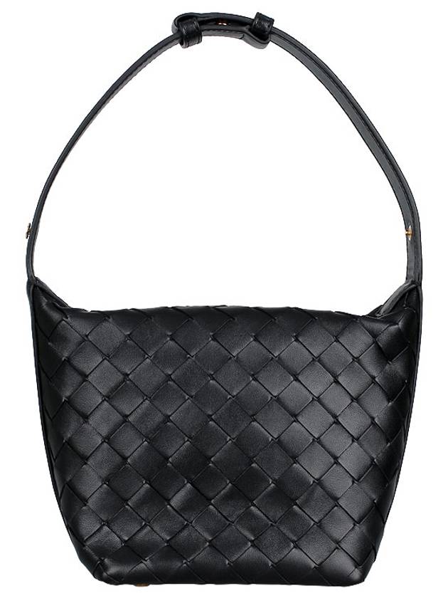 Candy Wallace Interciato Motif Tote Bag Black - BOTTEGA VENETA - BALAAN 4