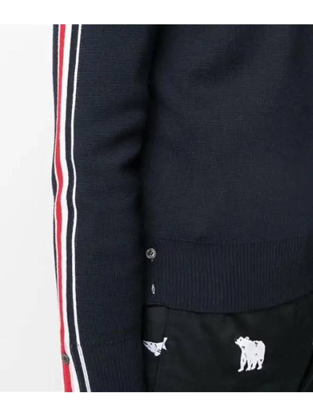 Men's Stripe Wool Knit Top Navy - THOM BROWNE - BALAAN 5