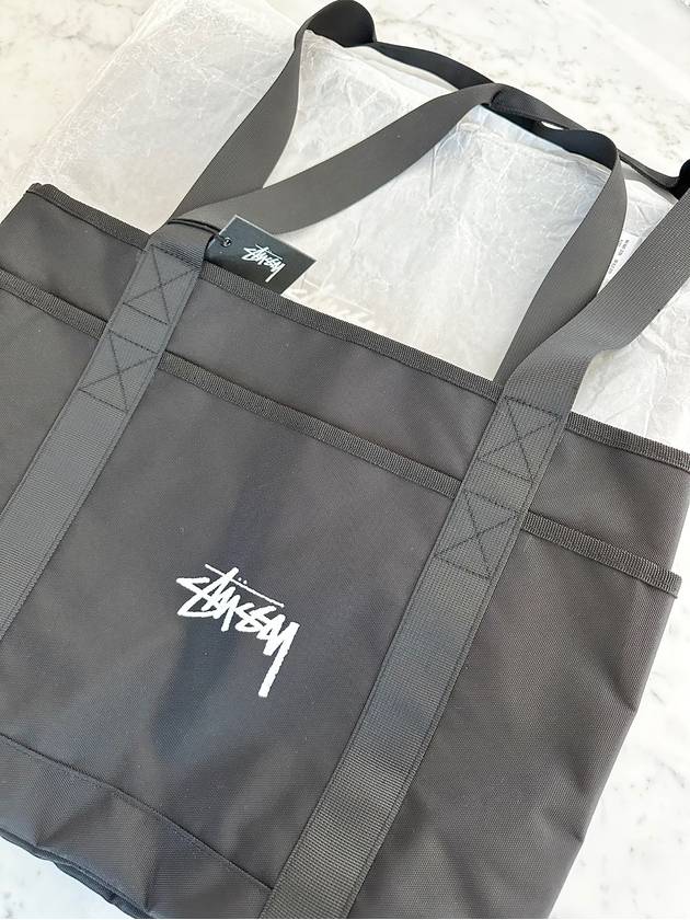 Logo Nylon Tote Bag Black - STUSSY - BALAAN 5