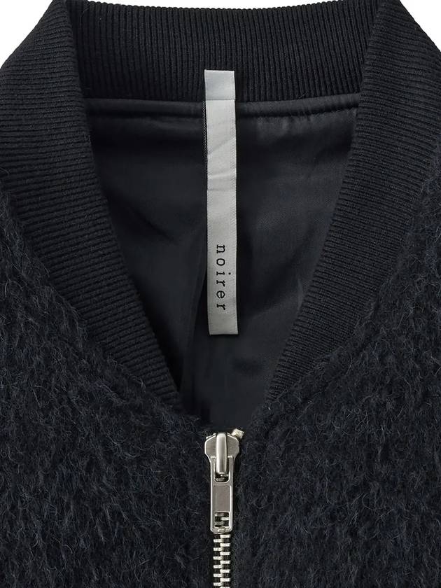 Pencey Alpaca Crop Zip-Up Jacket Black - NOIRER - BALAAN 5