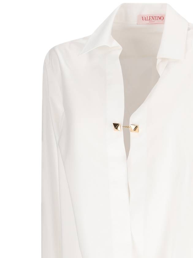 23 fw Cotton Shirt WITH Iconic Button 3B3AB5507W1001 B0650459975 - VALENTINO - BALAAN 4