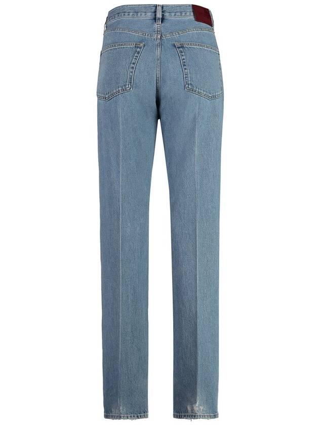 Cotton Back Logo Patch Straight Jeans Blue - GUCCI - BALAAN 3